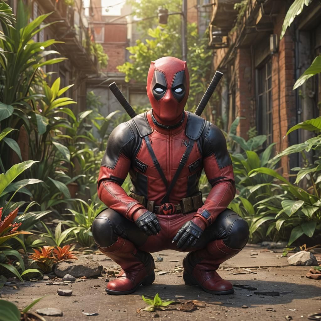 Deadpool in Tiger Onesie, 3D Pixar Concept Art