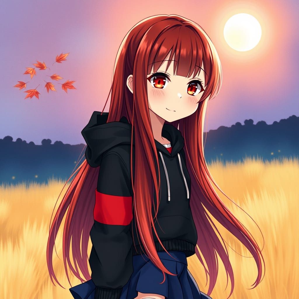 Gentle Girl in Autumn Hues