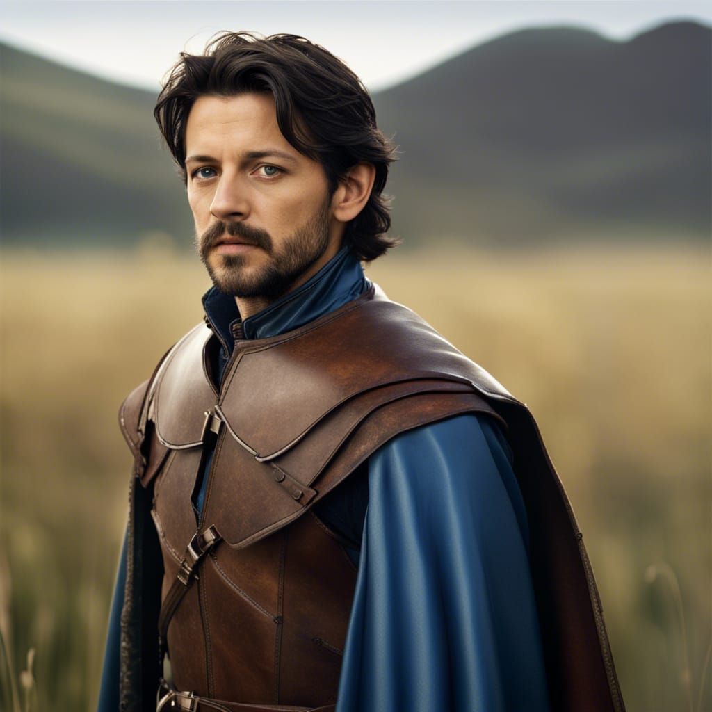 Young Man in Leather Armor, Professional Portrait