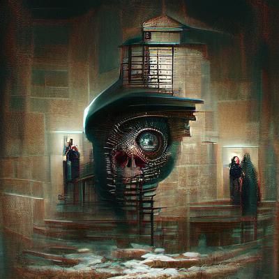 Sinister Panopticon in Dark Fantasy Style