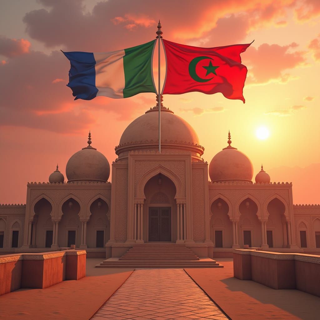 Moroccan Palace Sunset: Cooperation and Sovereignty