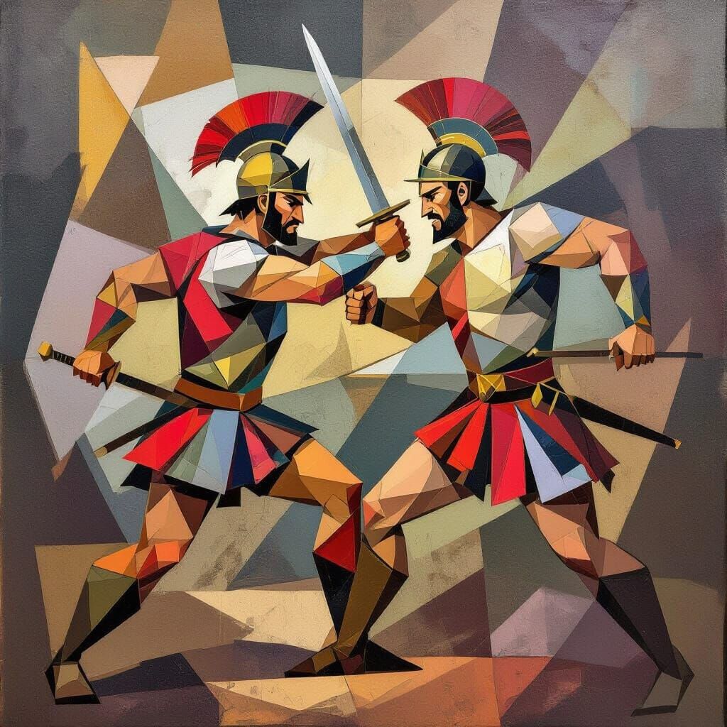 Mihai Viteazu in Dynamic Picasso-Inspired Battle