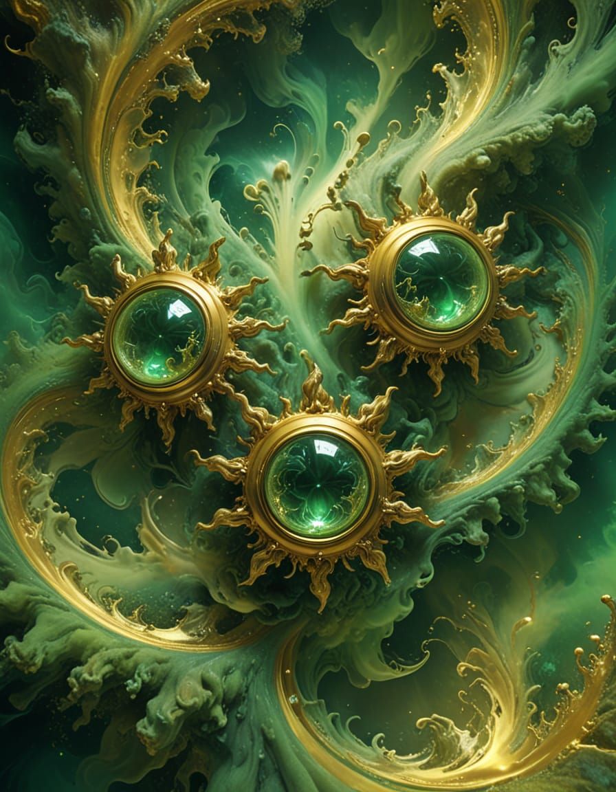 Surreal Golden Portals Inspired by Salvador Dali