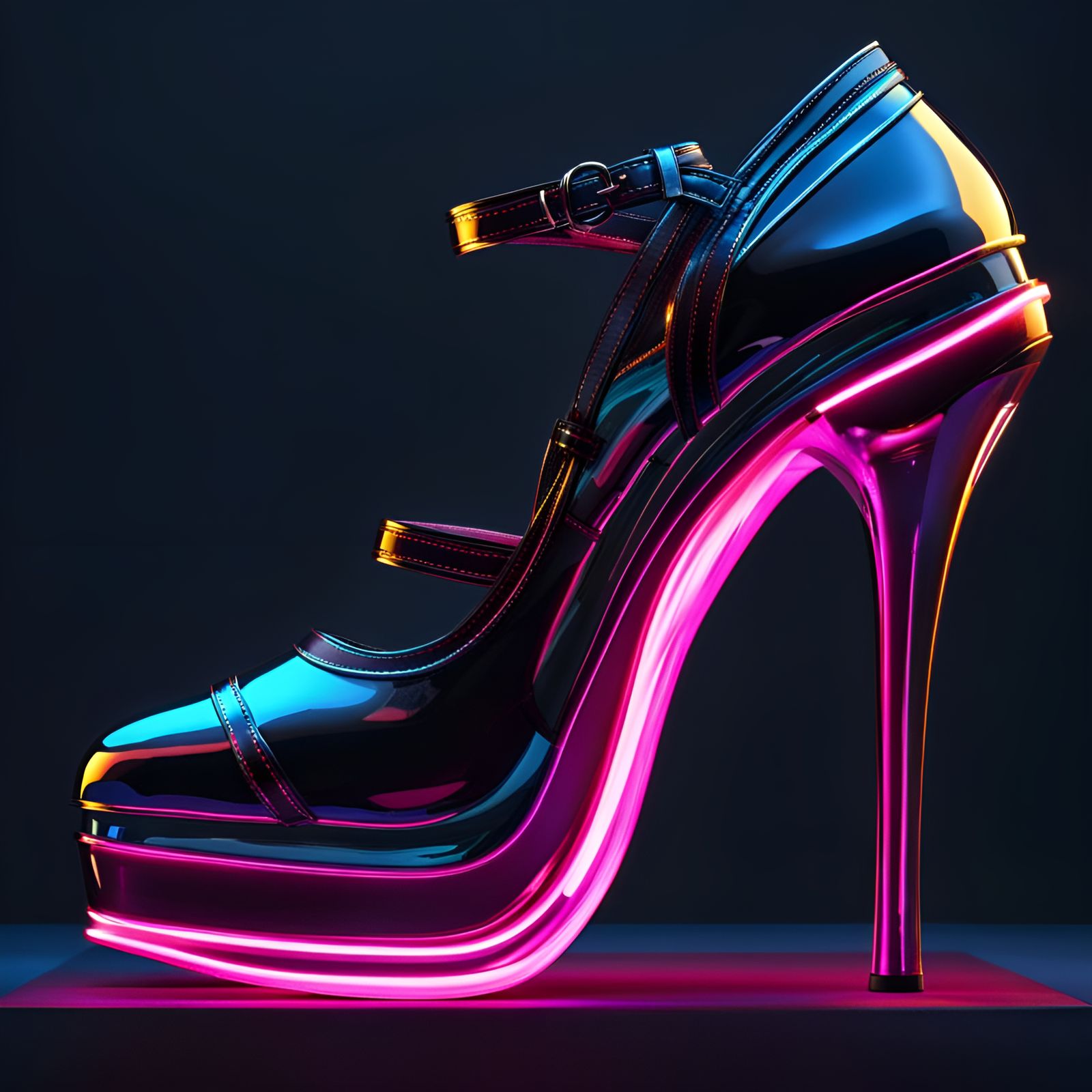Cyberpunk high heel pumps