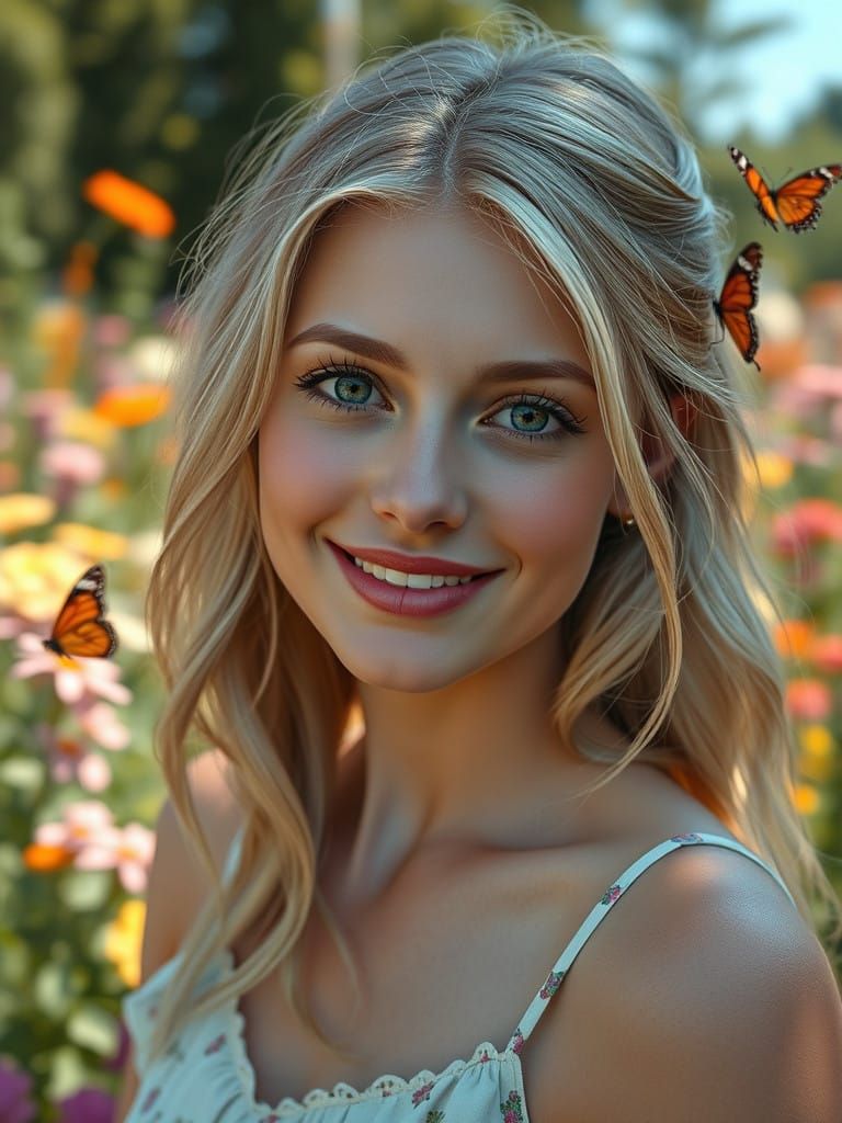 Ethereal Summer Portrait in Cinematic Style