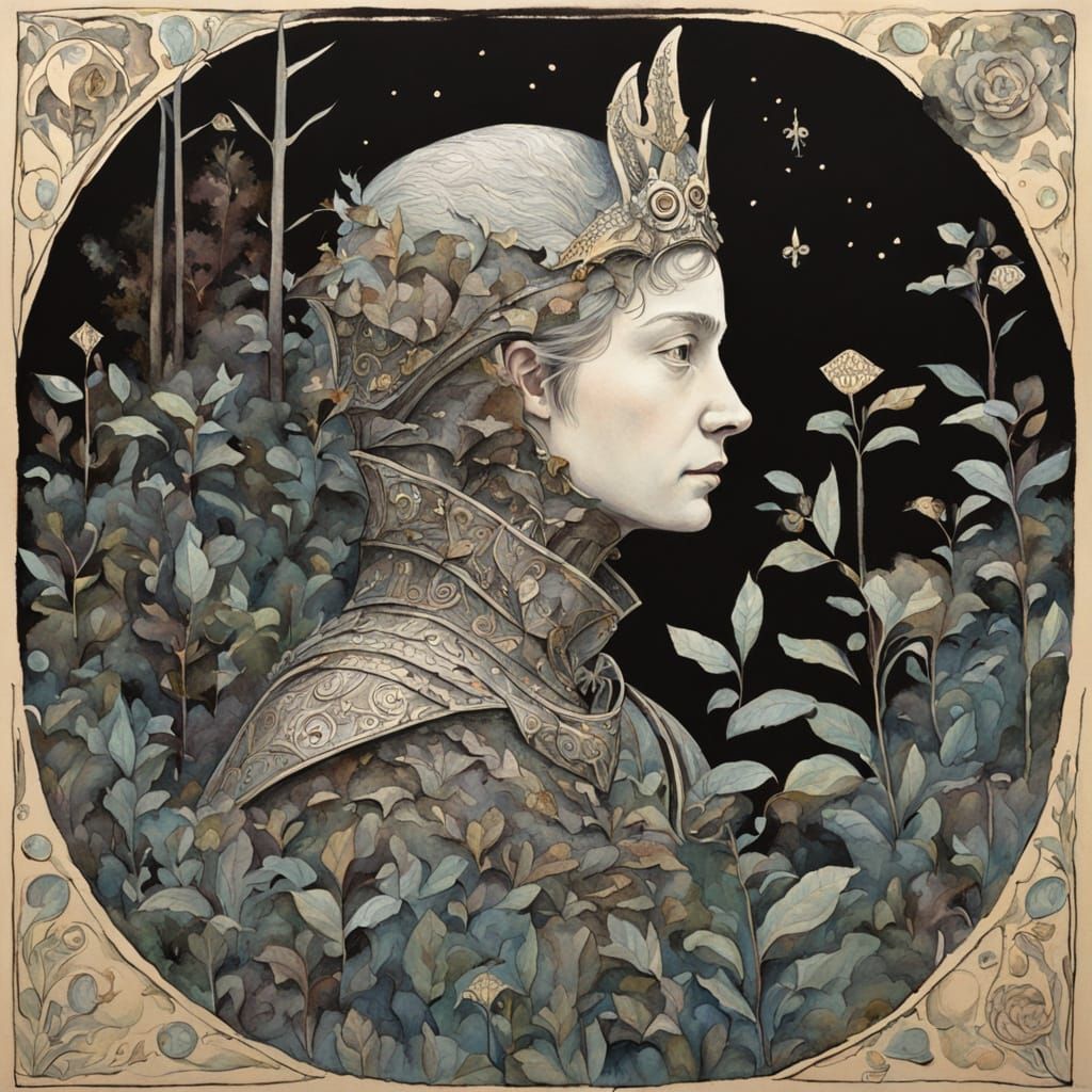 Portrait of an elf knight