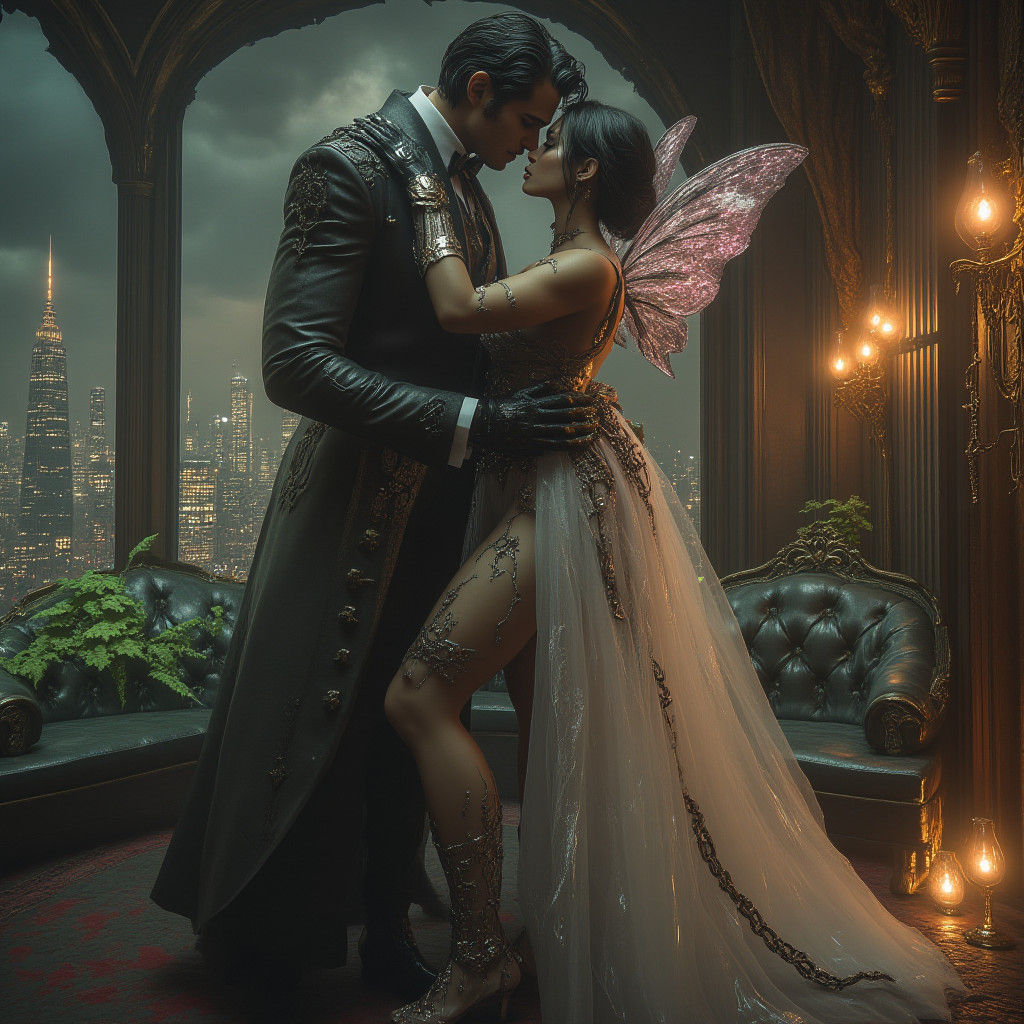 Victorian Fairy Romance in Opulent Penthouse Setting