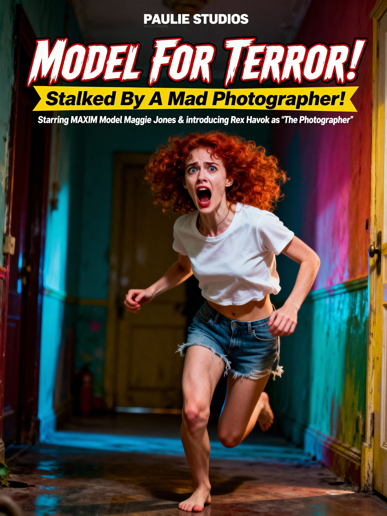 Horror Movie Poster: Model For Terror! Stalked By Mad Photog...