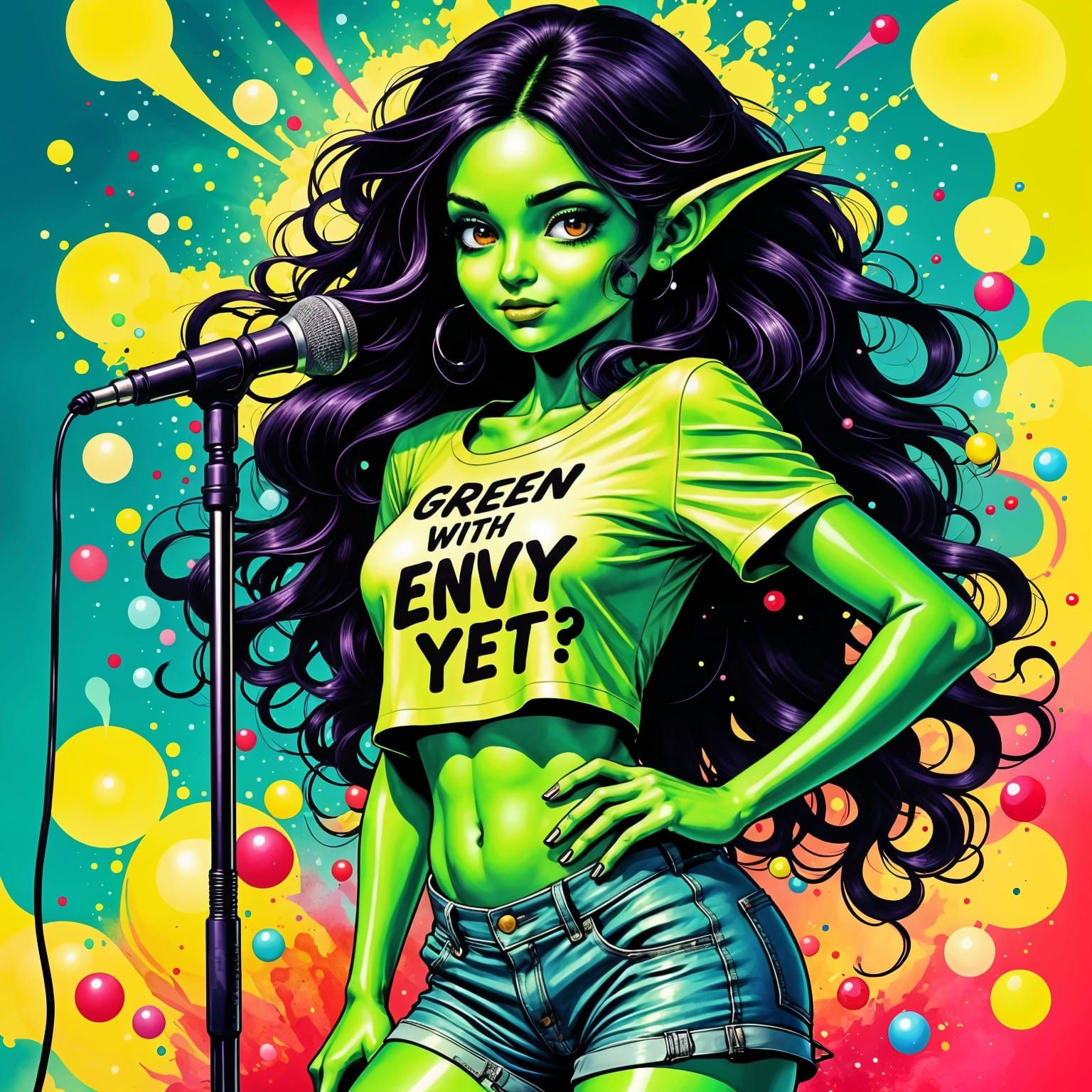 Emerald Goddess in Triadic Harmony