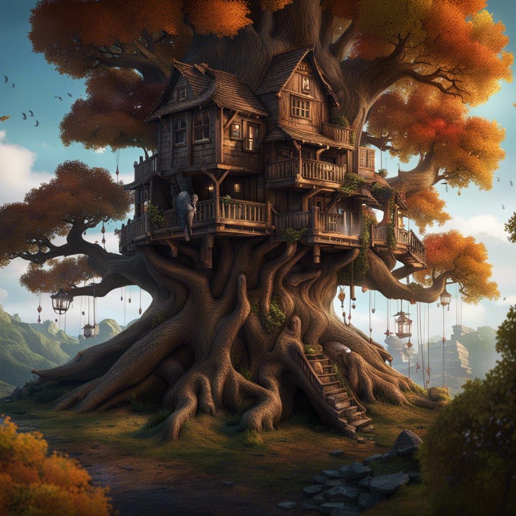 Fantasy Treehouse Concept Art in Unreal Engine