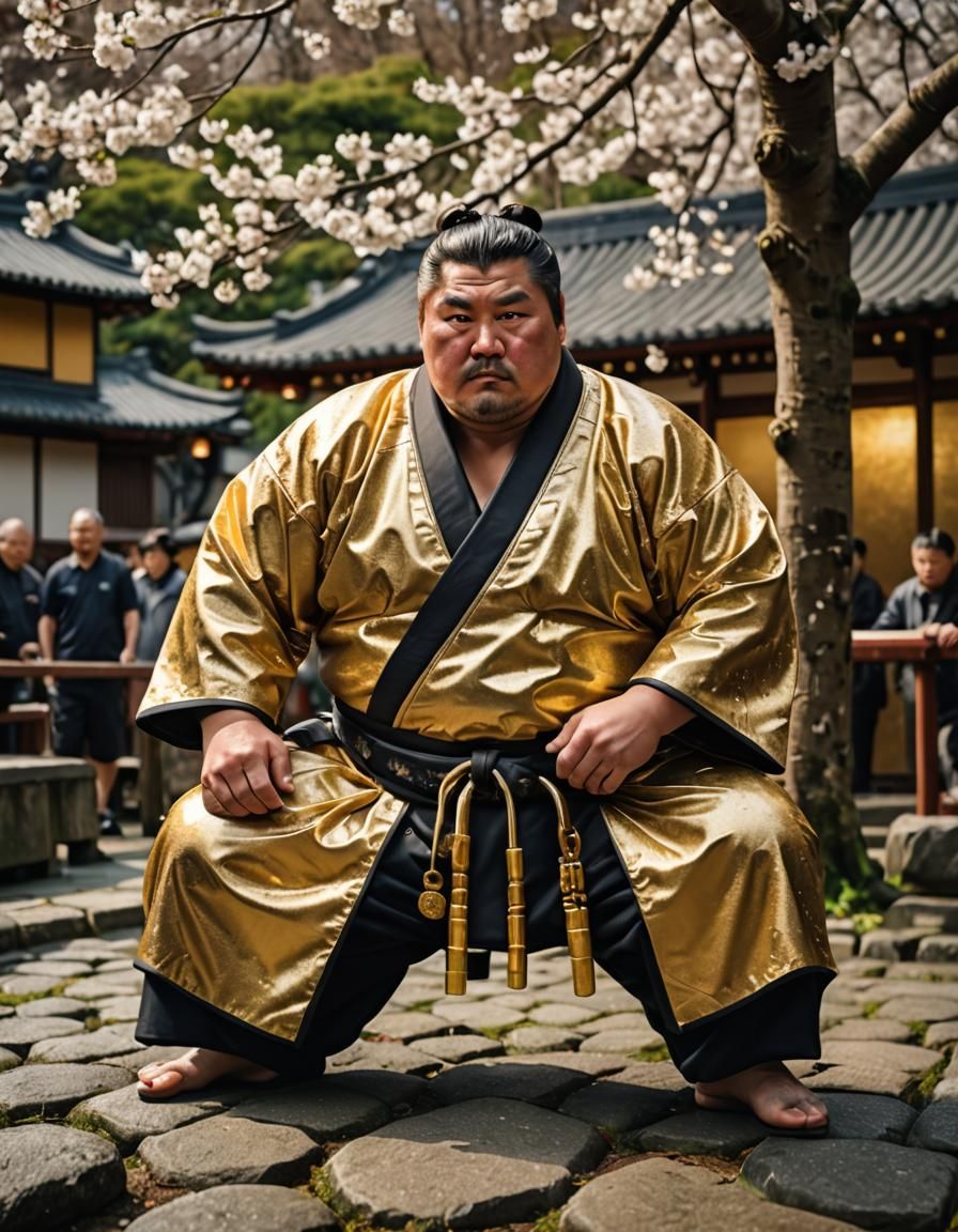 Yokozuna Bout: Spring Honbasho in Gold Detail