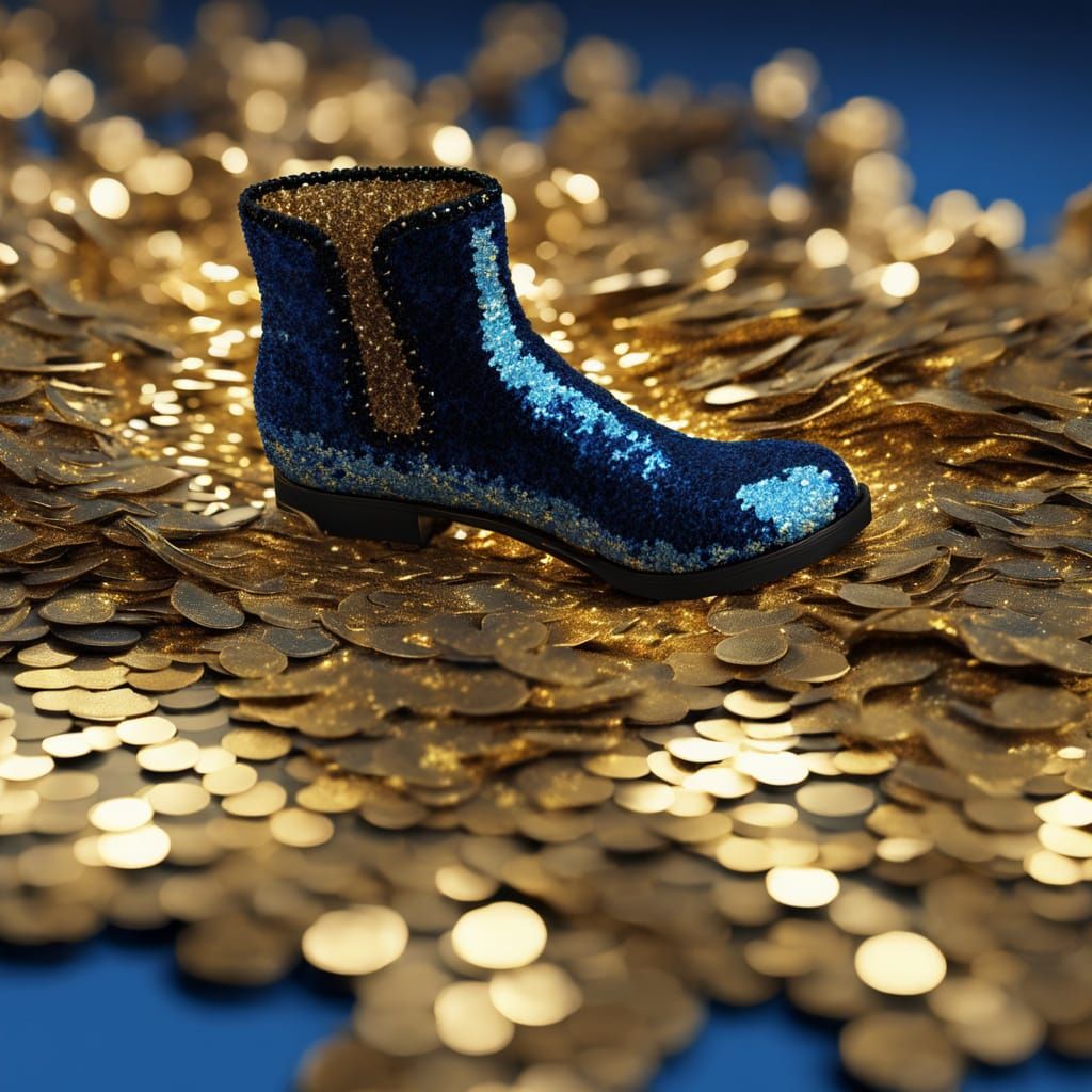 Luxurious Gold Sequin Shoe in Dreamy Velvet Hues