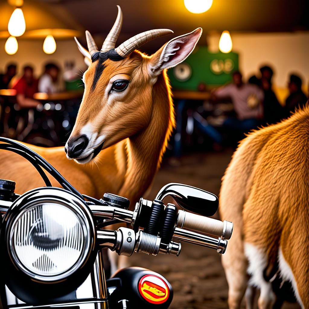 Gazelles at a Beach Bar Portrait