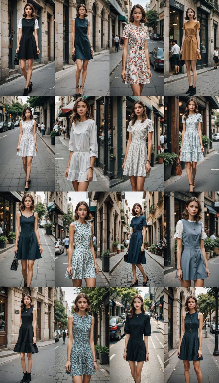 Girl in Short Dress AI Image