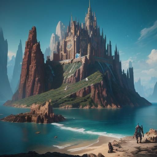 Superhero Vacation: Detailed Matte Painting