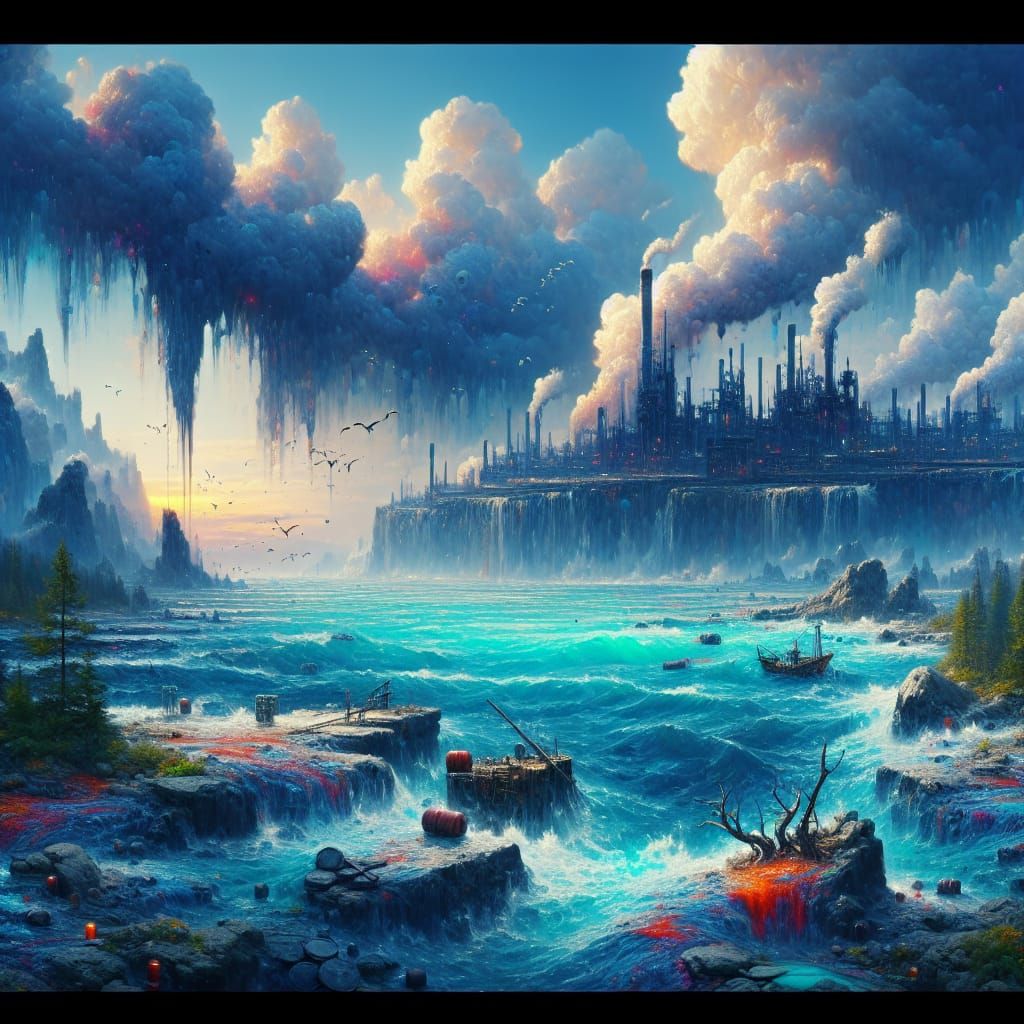 Environmental Disaster in Vibrant Colors