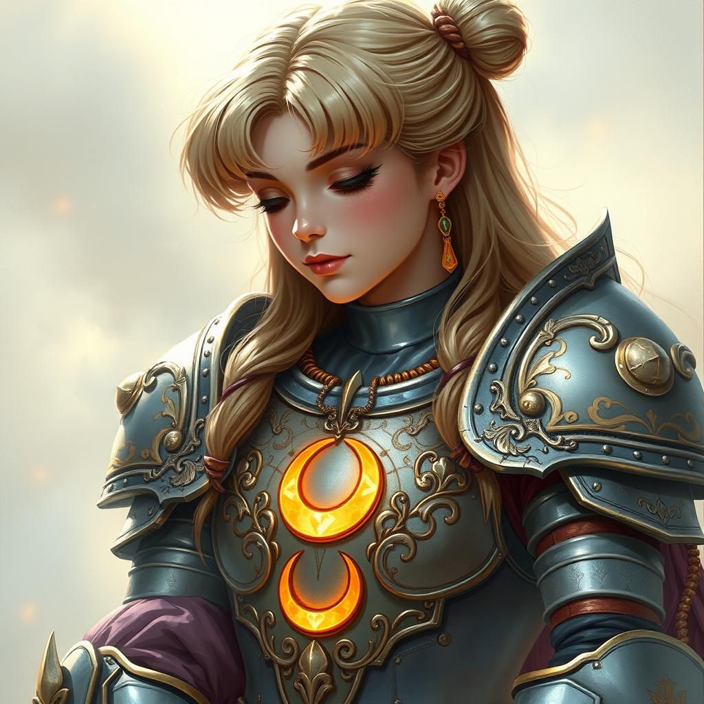 Sailor Moon as Armored Cleric in Ethereal Mist