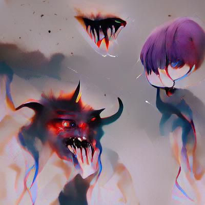 Dark Demons in a Fiery Landscape