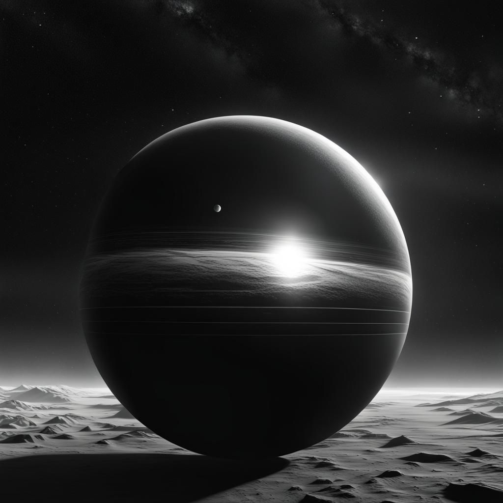 Dramatic Deep Space Sphere and Line: Dark Fantasy