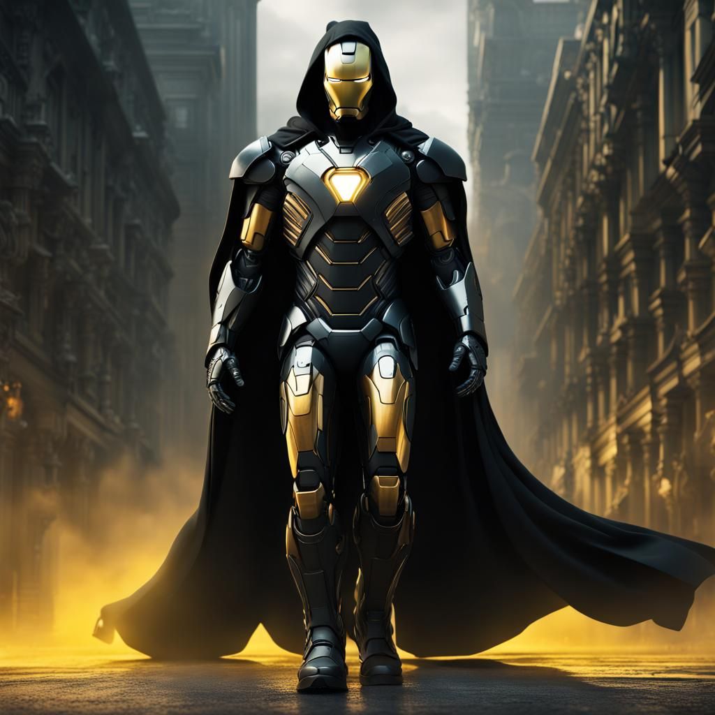 Black Adam-Inspired Iron Man: Digital Matte Painting