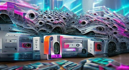 Cassette Futurism Aesthetic Render