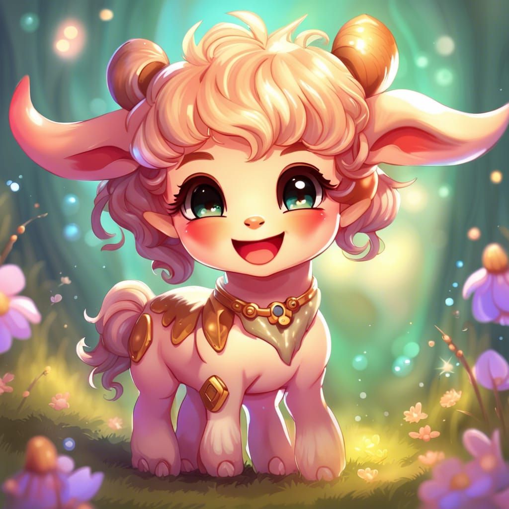 Adorable Chibi Baby Centaur in Xanadu Meadow