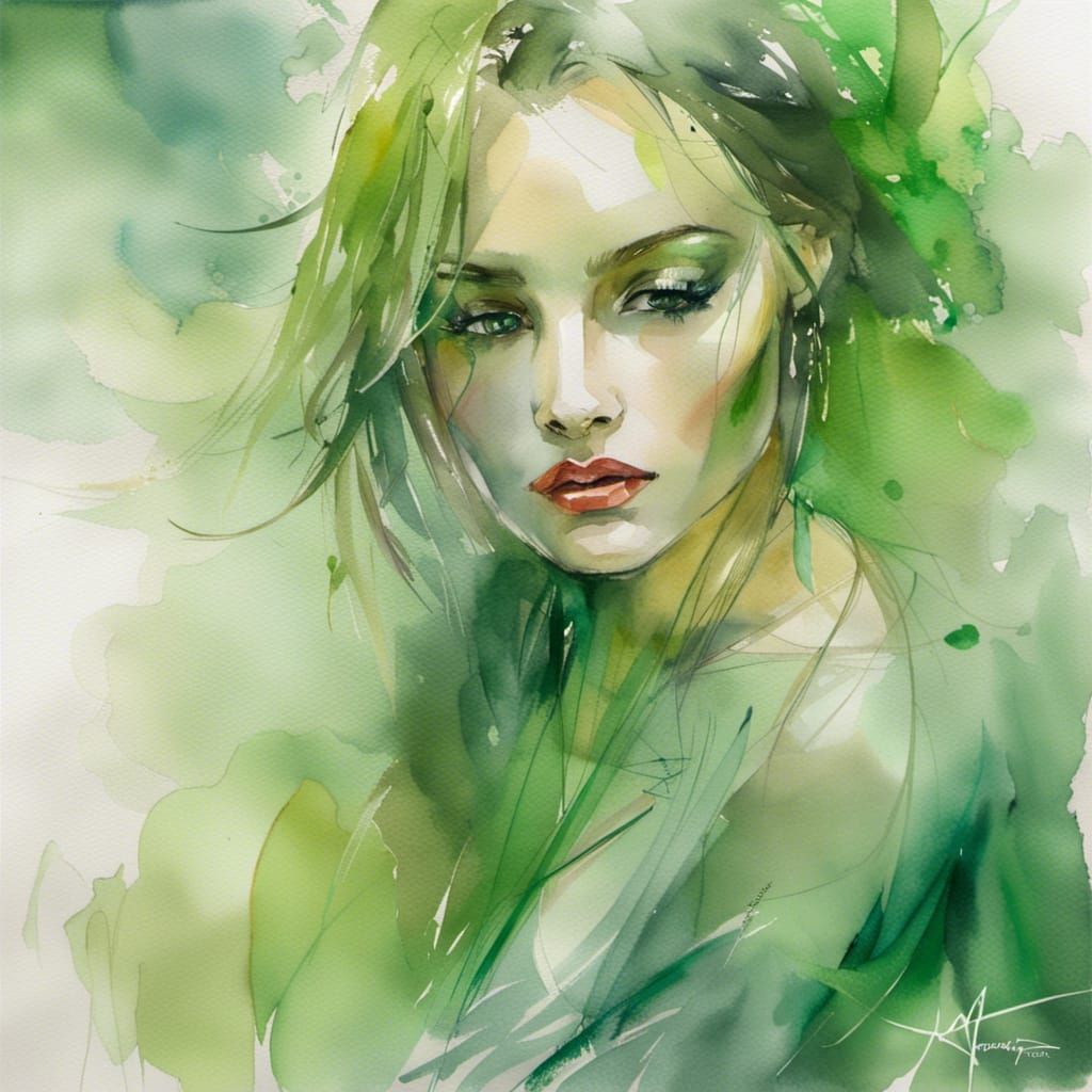 Green Legend: Watercolour Painting in Razumovskaya Style