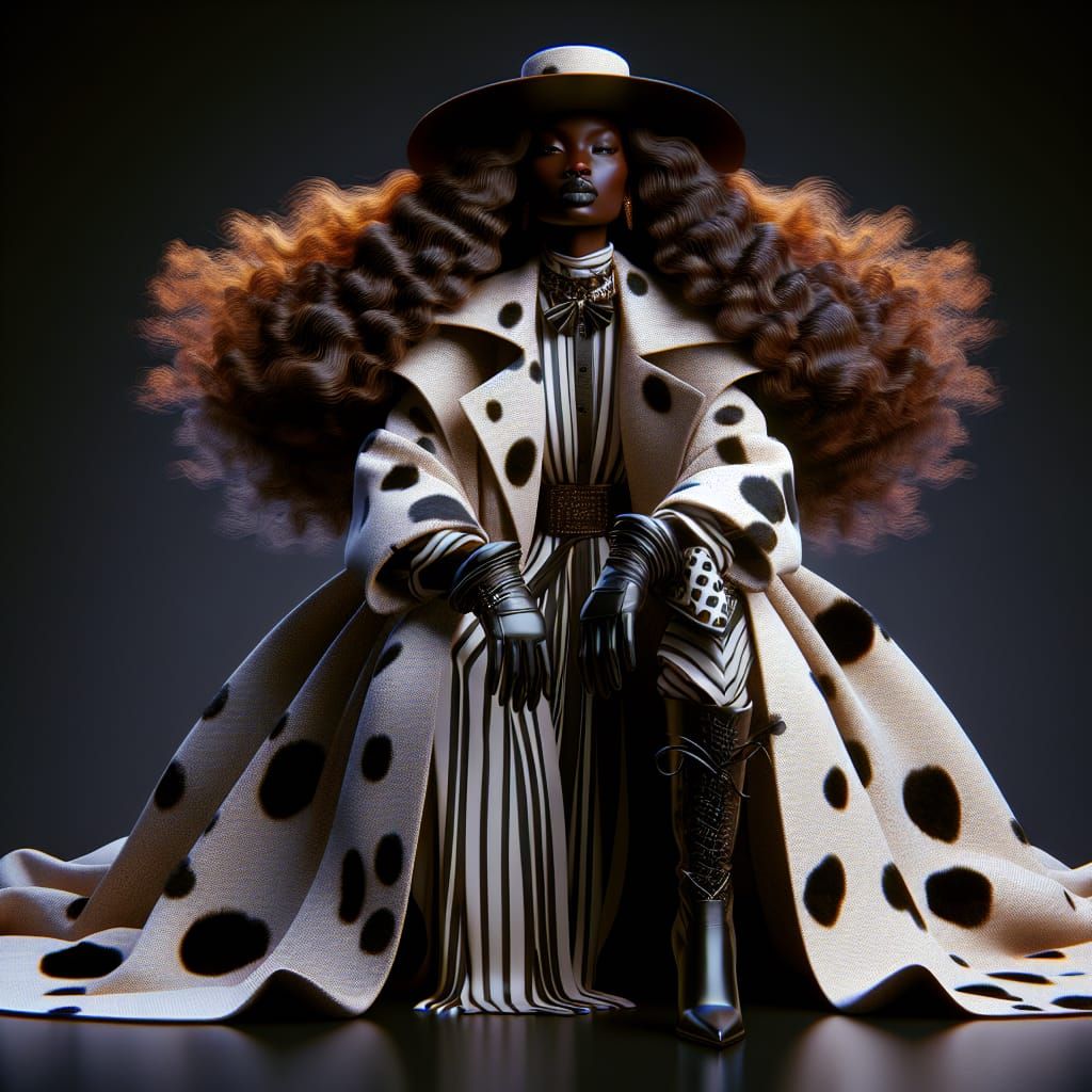 Dalmatian Couture: African Woman in 3D Visualisation
