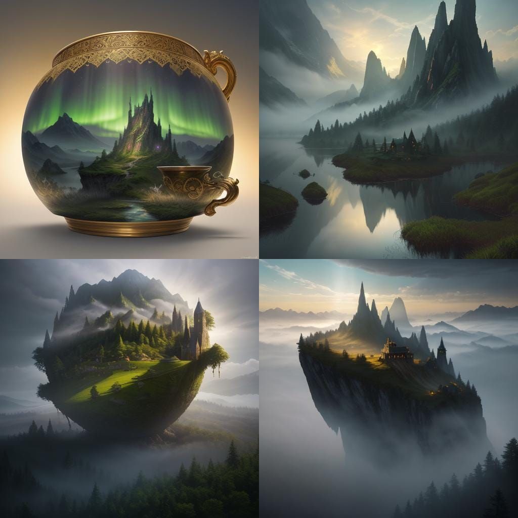 World Inside a Teacup: Digital Matte Painting