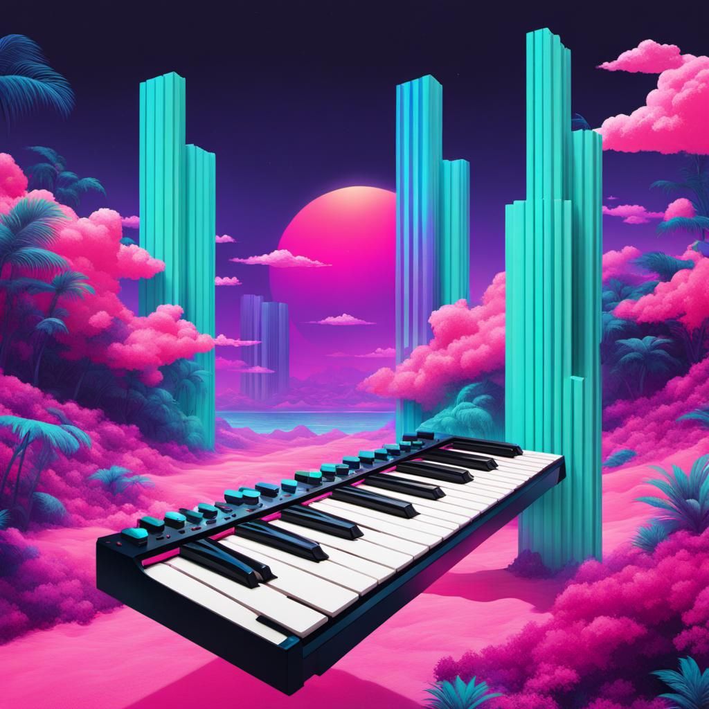 Vaporwave Vibraphone in Vortical Composition