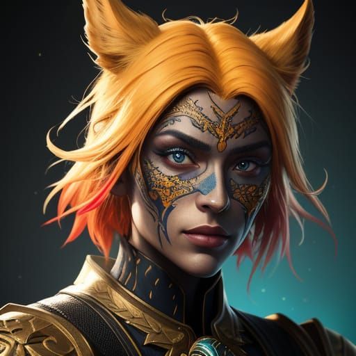 Hyperrealistic Splash Art Portrait of Tanja