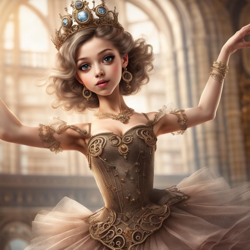 Steampunk ballerina doll