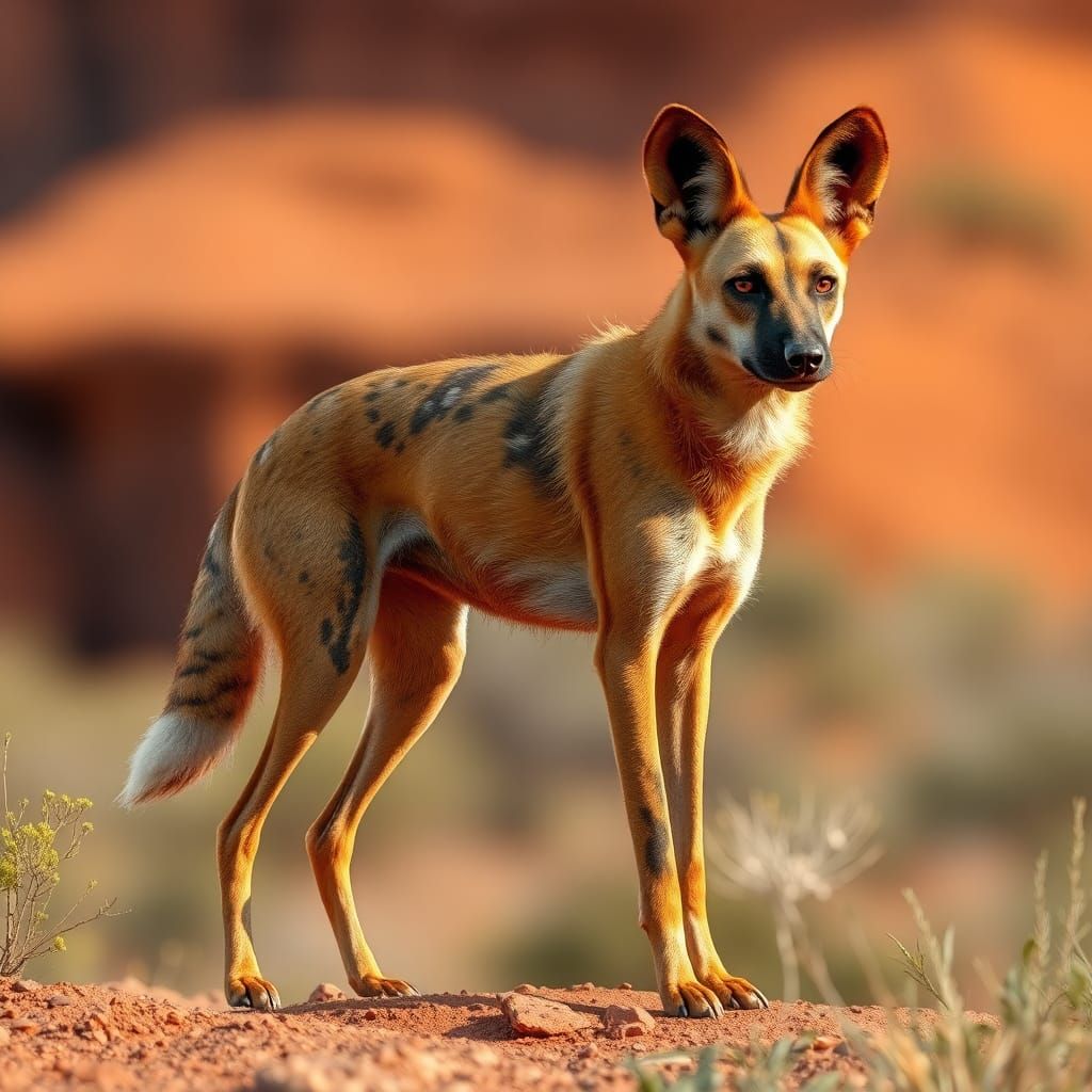 Australian Wild Dog Cabarita in Outback Sunlight