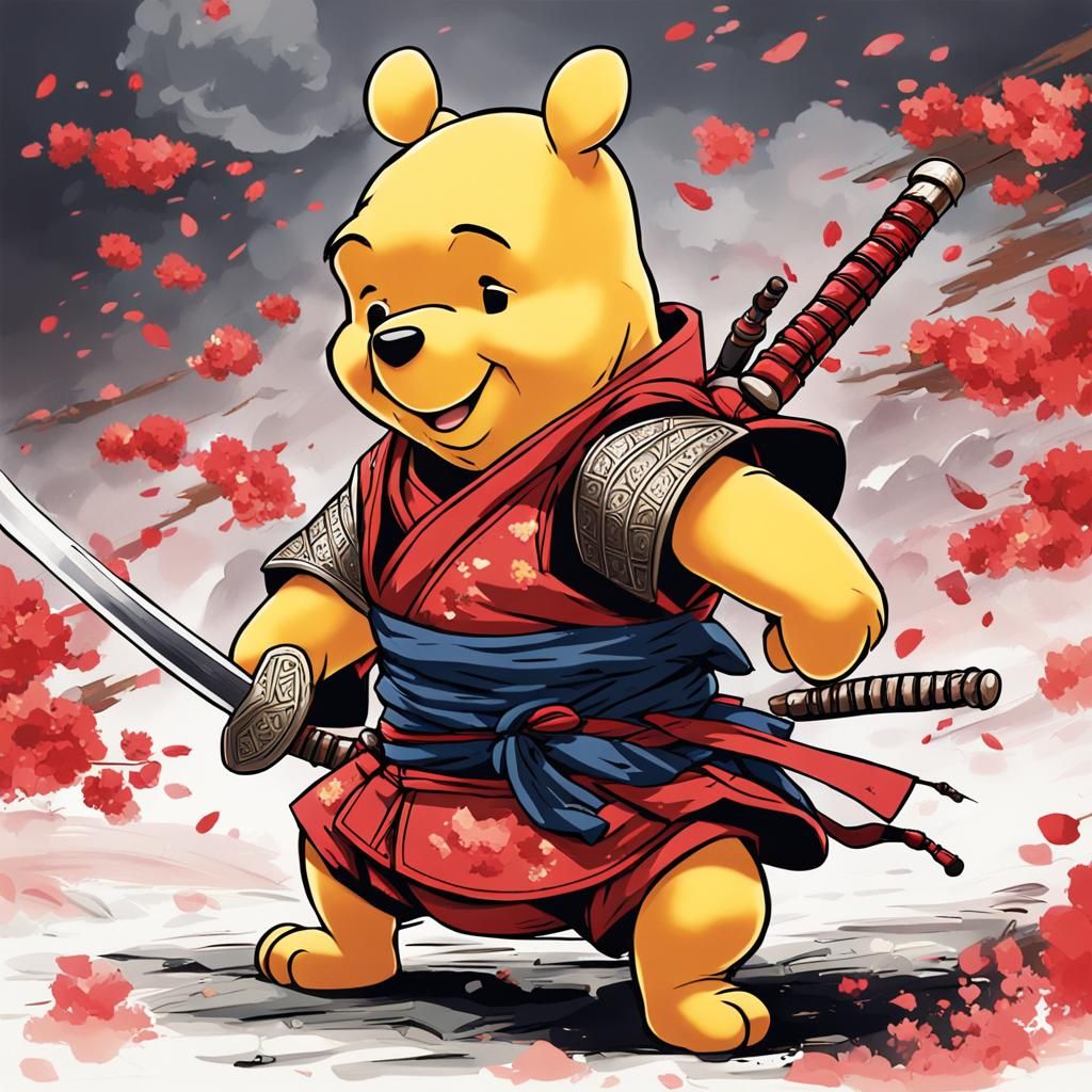 Winnie the Pooh and Piglet Samurai Battle