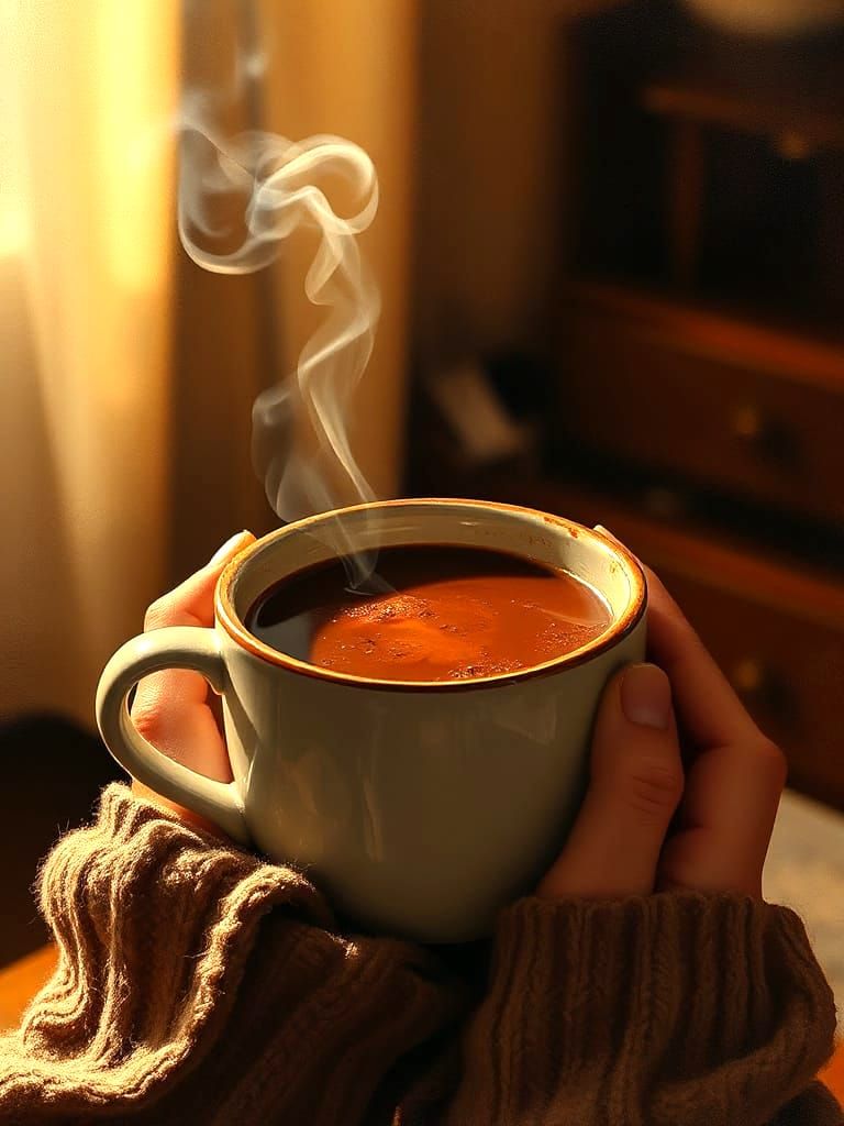 Cozy Warm Beverage Experience: Comfort and Relaxation