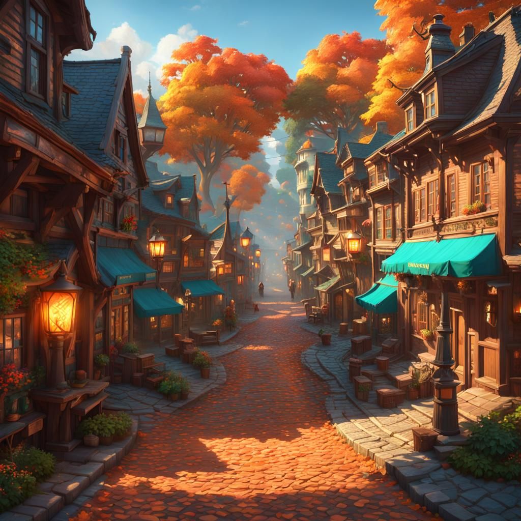 Kentucky Appalachian Elf Town Concept Art