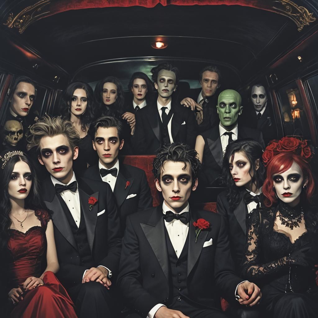 Classic Monsters at Gothic Horror Prom Night