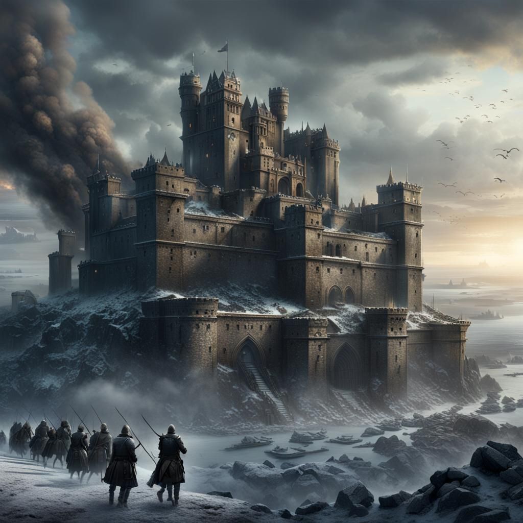 Epic Assault on Dreadfort: A Cinematic Digital Painting