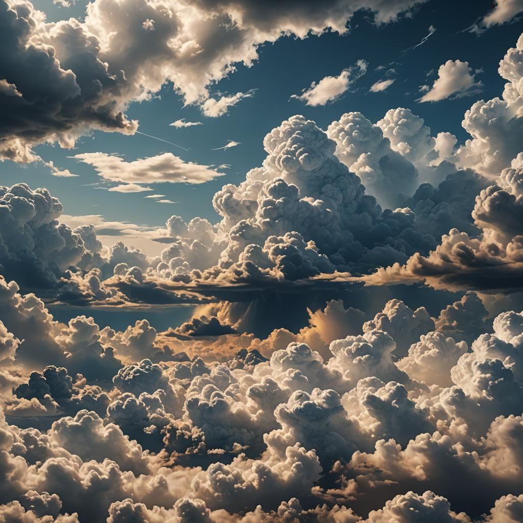 Heavenly Clouds in a Dramatic Digital Painting