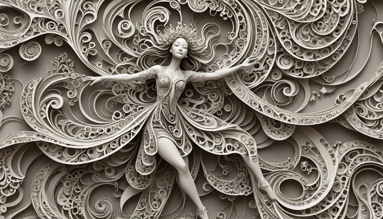 Lida Dancer in Abstract Fractal Art