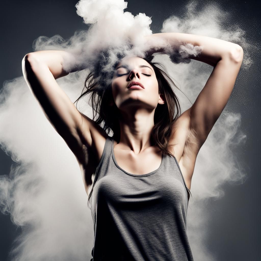 Ink Splatter Art: Woman's Armpit Close-Up