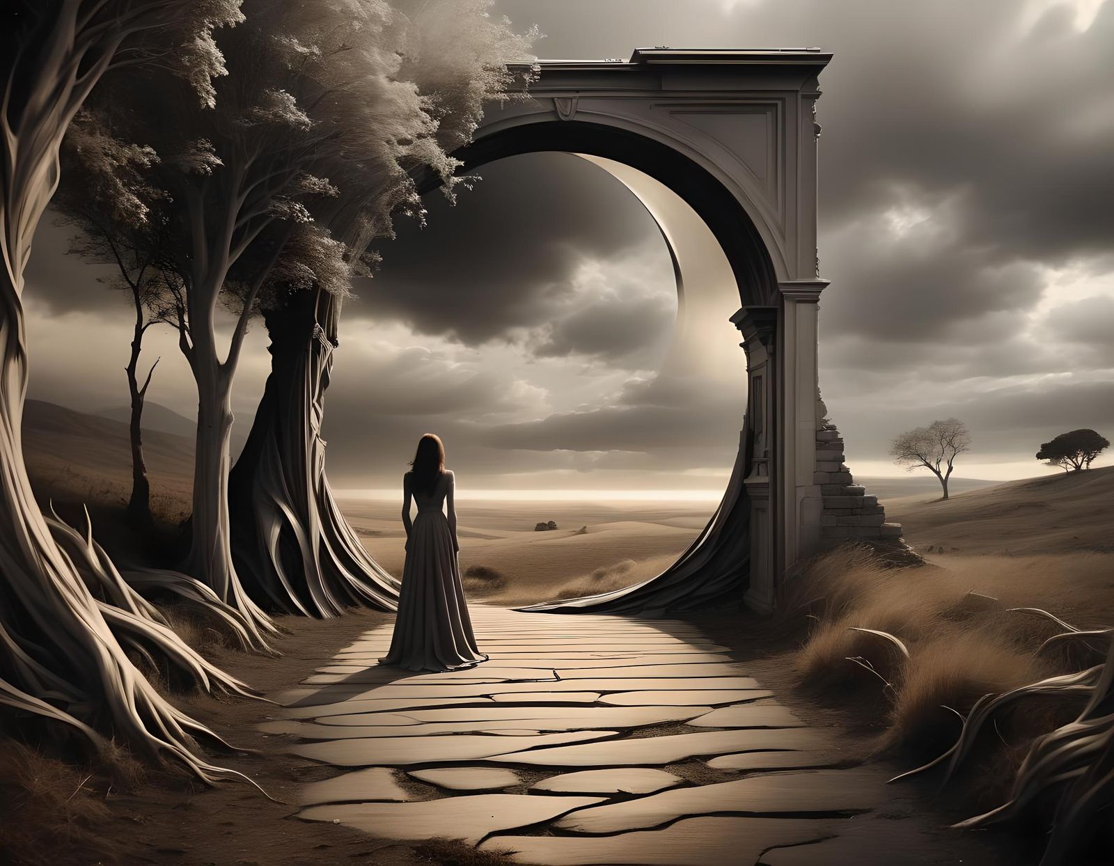 Surreal Anamorphic Illusion of a Timeless Place