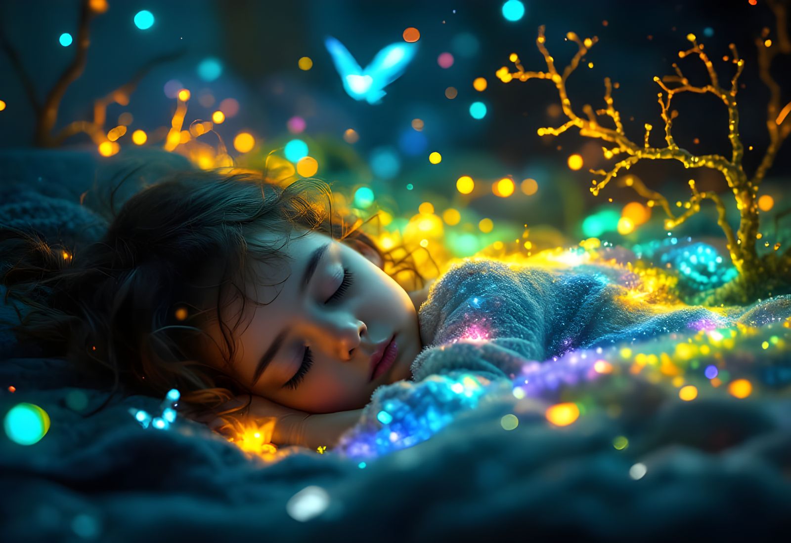 Dreaming Child in Fabergé Glass Village