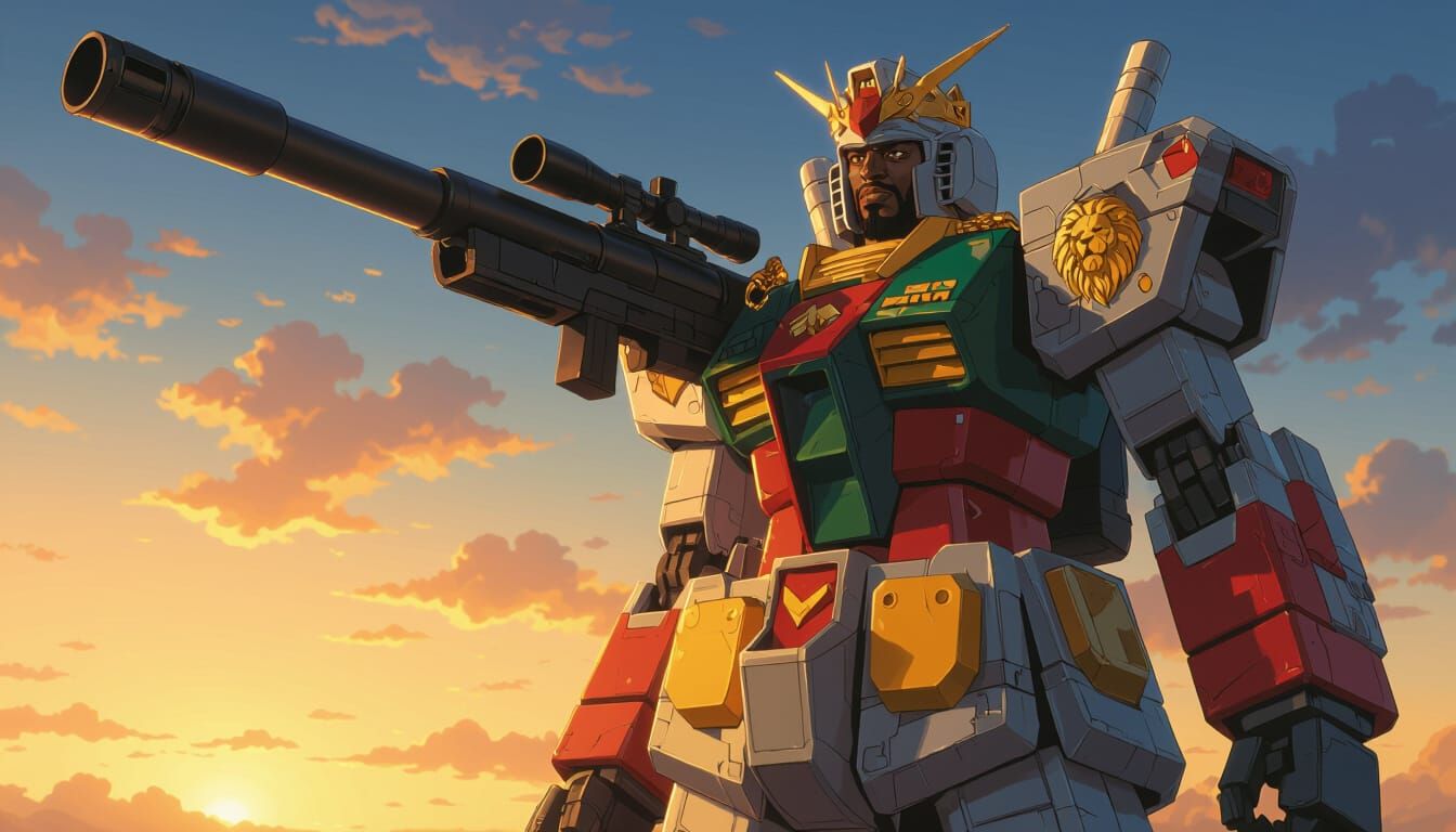 King on Gundam: Neo-Impressionist Warrior Stance