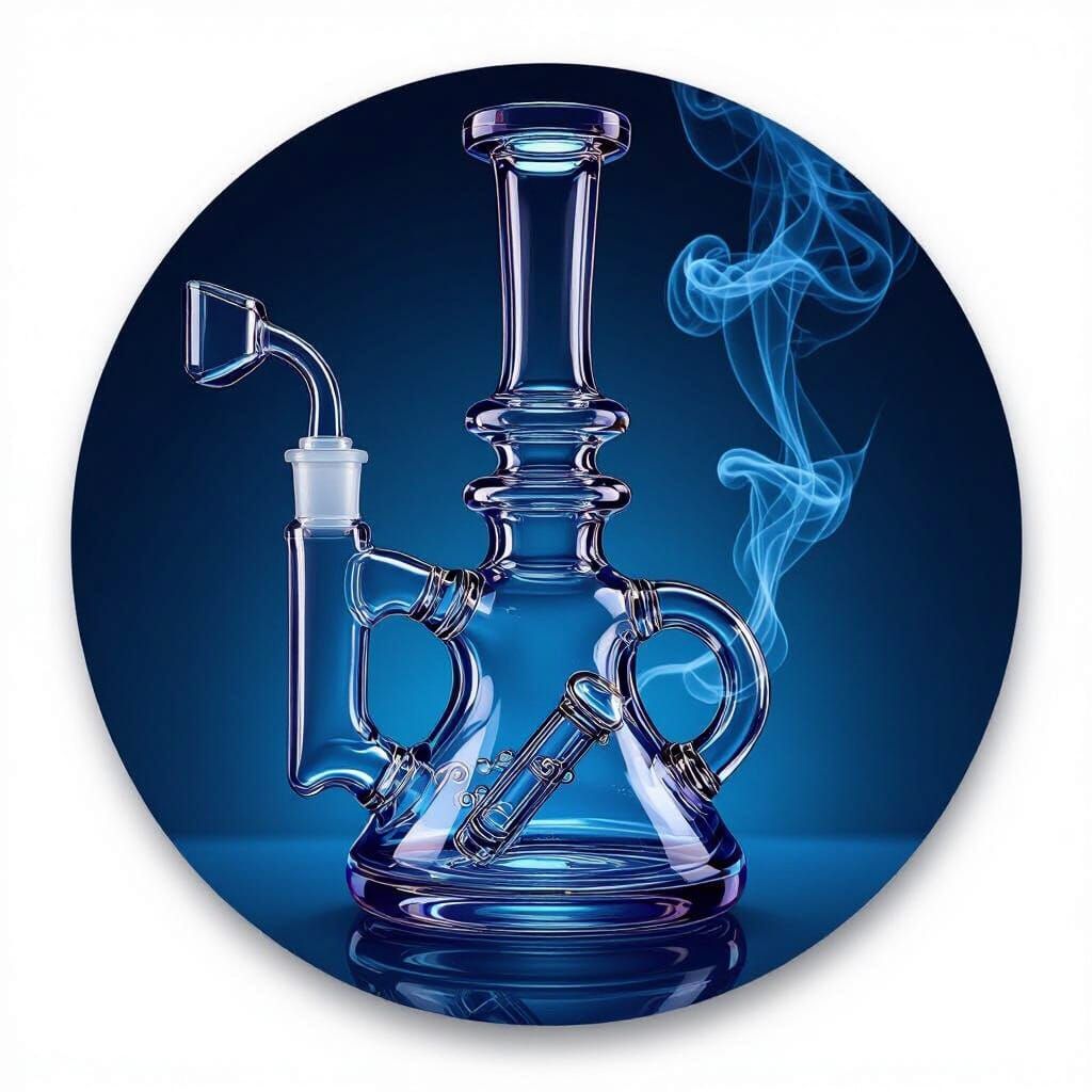 Sleek Dab Rig Logo with Glasswork and Metal Detail