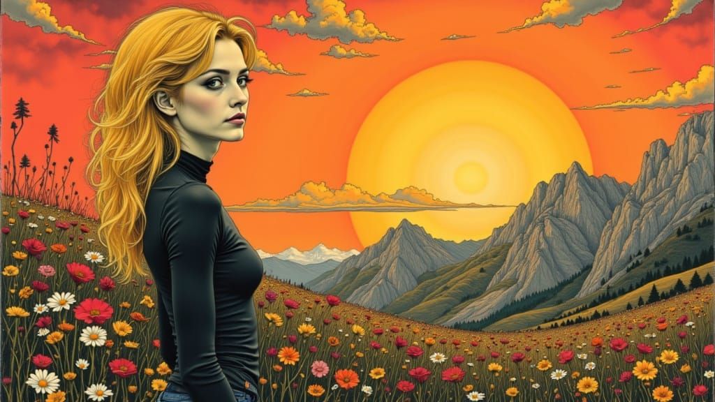 drawing by Tim Burton and Ralph Steadman