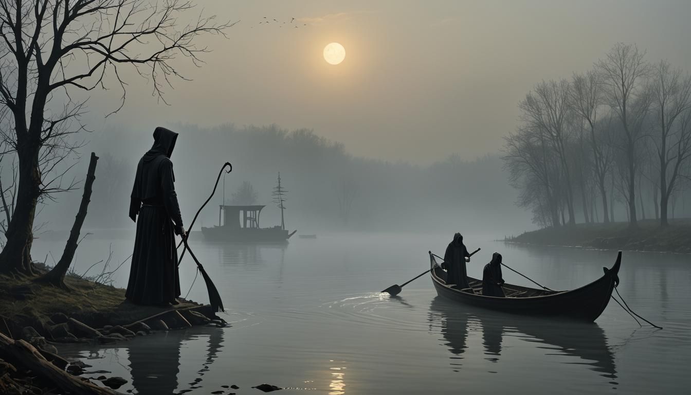 The Grim Reaper as Ferryman of Souls