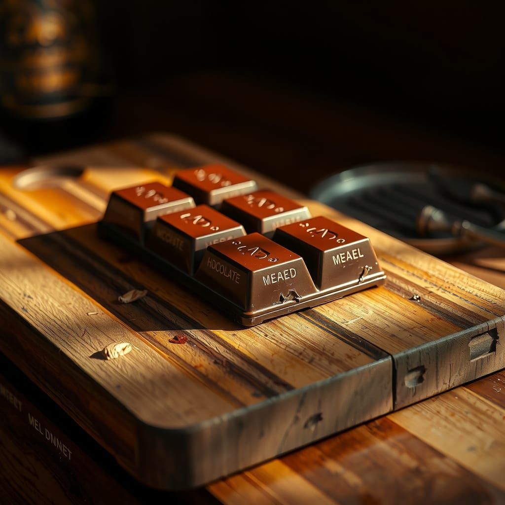 Moody Brown Chocolate on Worn Wood