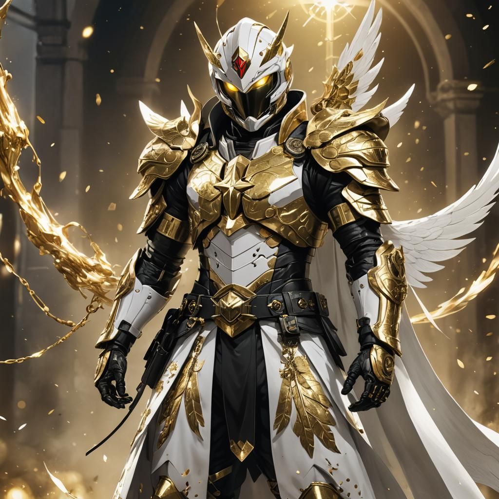 Sacred Armored Warrior Concept Art in Gothic Style