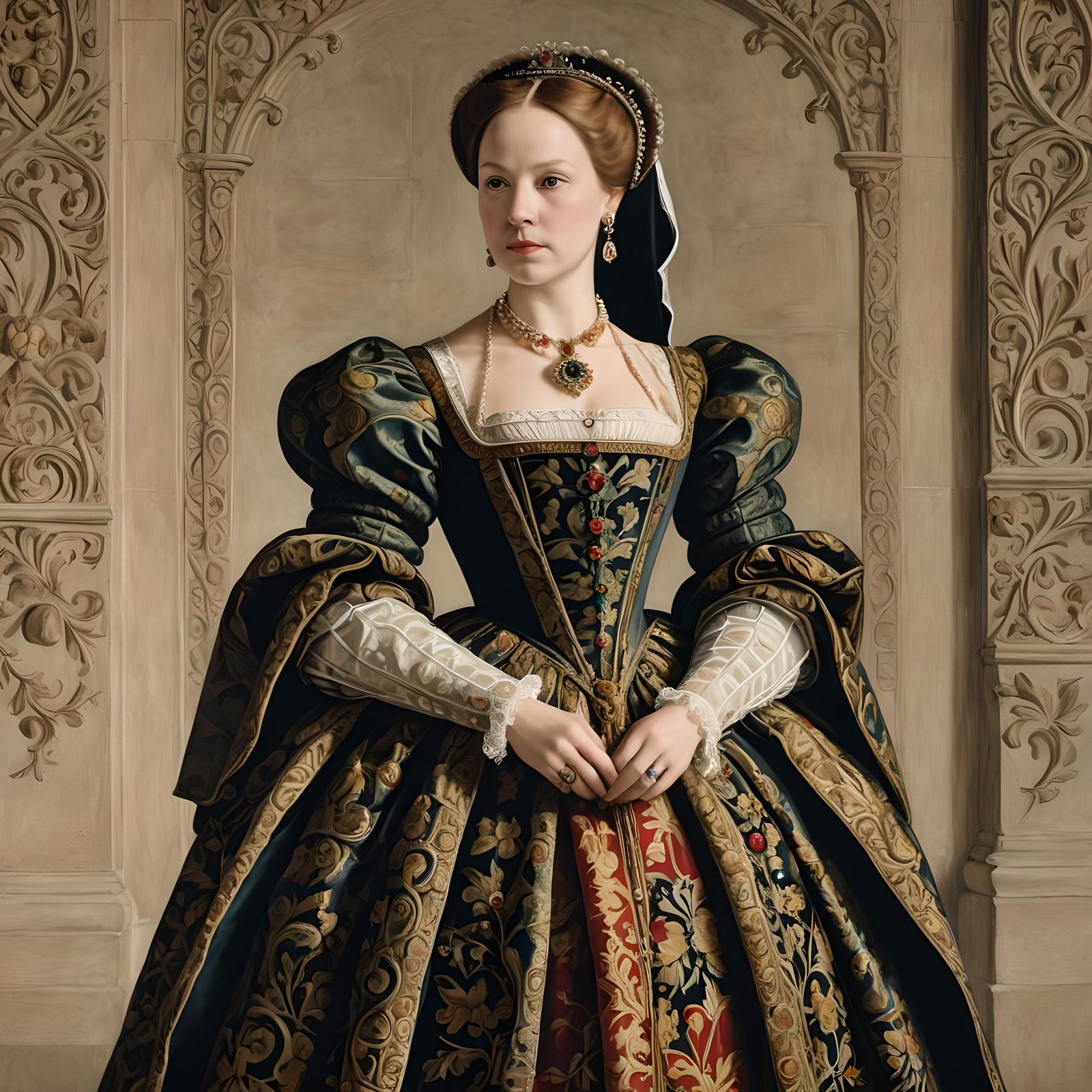 Modern Woman in French Court Dress